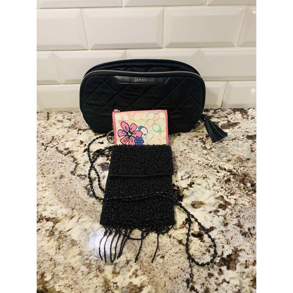 Coach Key Ring, Beaded Boho Bag, Sephora Bag